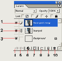 Палитра Layers