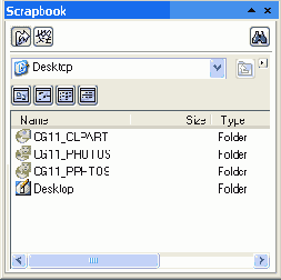 З Окно библиотеки Scrapbook