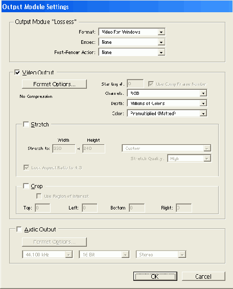     Output Module Settings